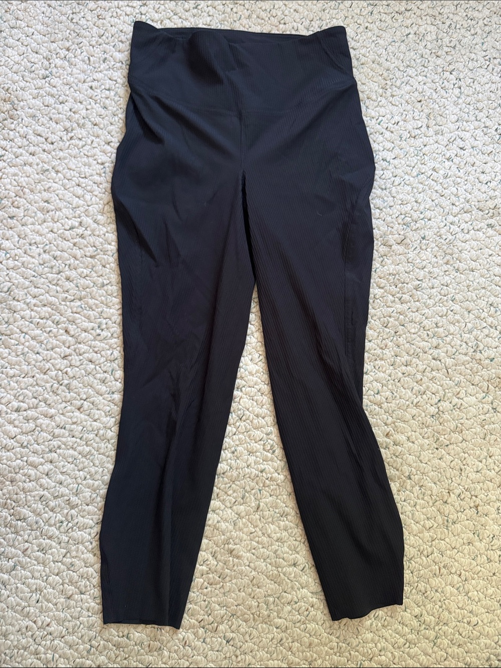 lululemon athletica Black Ribbed High-Waist Leggings